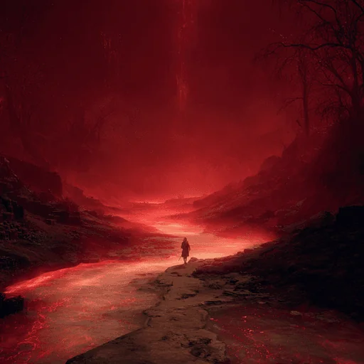 Niebla Roja Sangrante Sobre el Río Estigia en Elden Ring