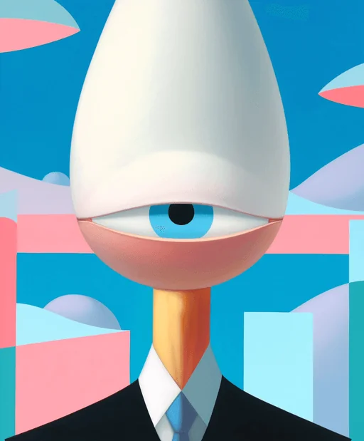 Artista callejero equilibrando bola y huevo en tinta azul