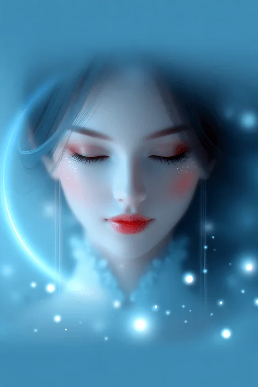 Retrato Gótico Surrealista de Cara Pálida de Muñeca