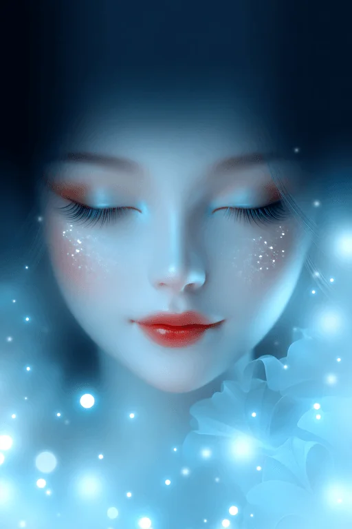 Retrato Gótico Surrealista de Cara Pálida de Muñeca