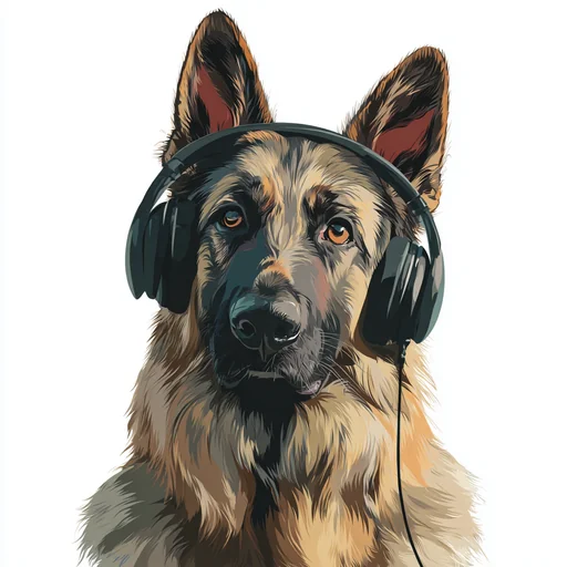 Bichón Frisé con Auriculares Rosados