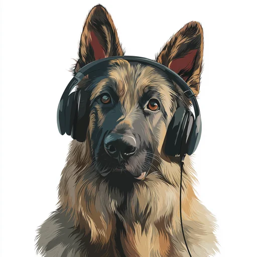 Bichón Frisé con Auriculares Rosados