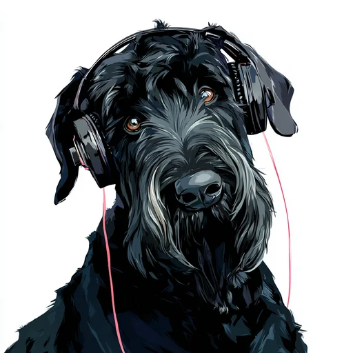 Bichón Frisé con Auriculares Rosados