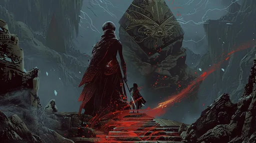 Retrato Cyberpunk con Fondo Rojo