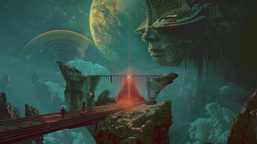 Retrato Cyberpunk con Fondo Rojo