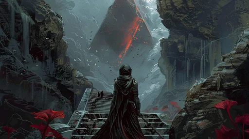 Retrato Cyberpunk con Fondo Rojo