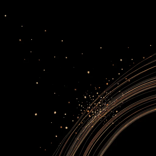 Ilustración Elegante de Saturno en Oro